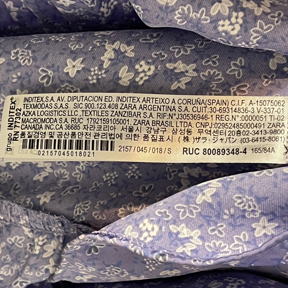Zara Purple Lilac Floral Mini Dress Ruffle Cottagecore Milkmaid Coquette Small - Picture 10 of 12
